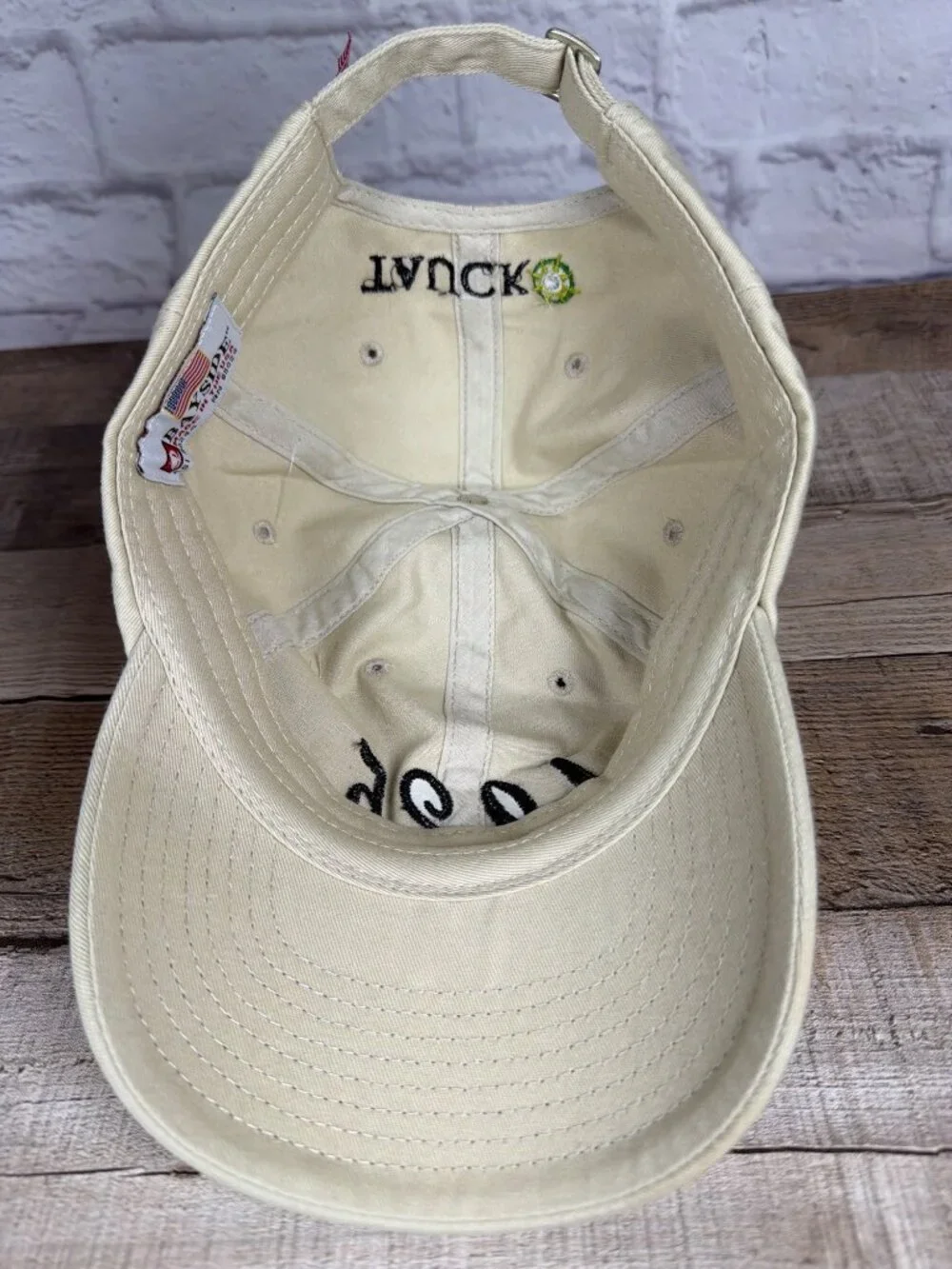 Tauck 100th Anniversary Baseball Cap Bayside Made USA Beige Cotton Travel Hat OS
